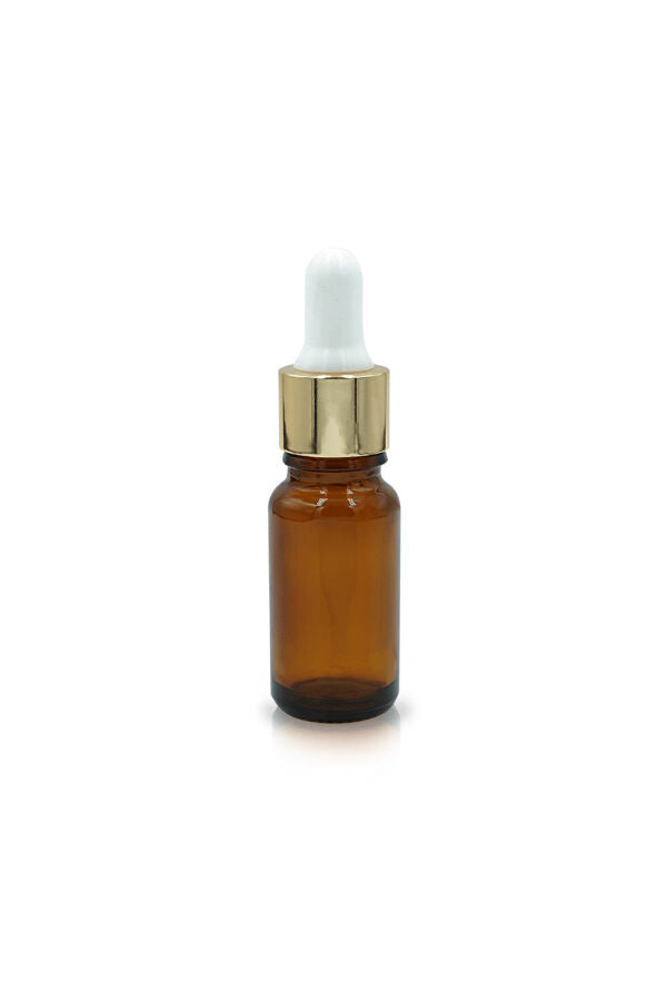 Amber Glass Dropper Bottles with Gold Caps - 10ml (0.34oz) - 3 Pack