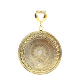 Sterling Silver Zircon Flower Medallion Pendant