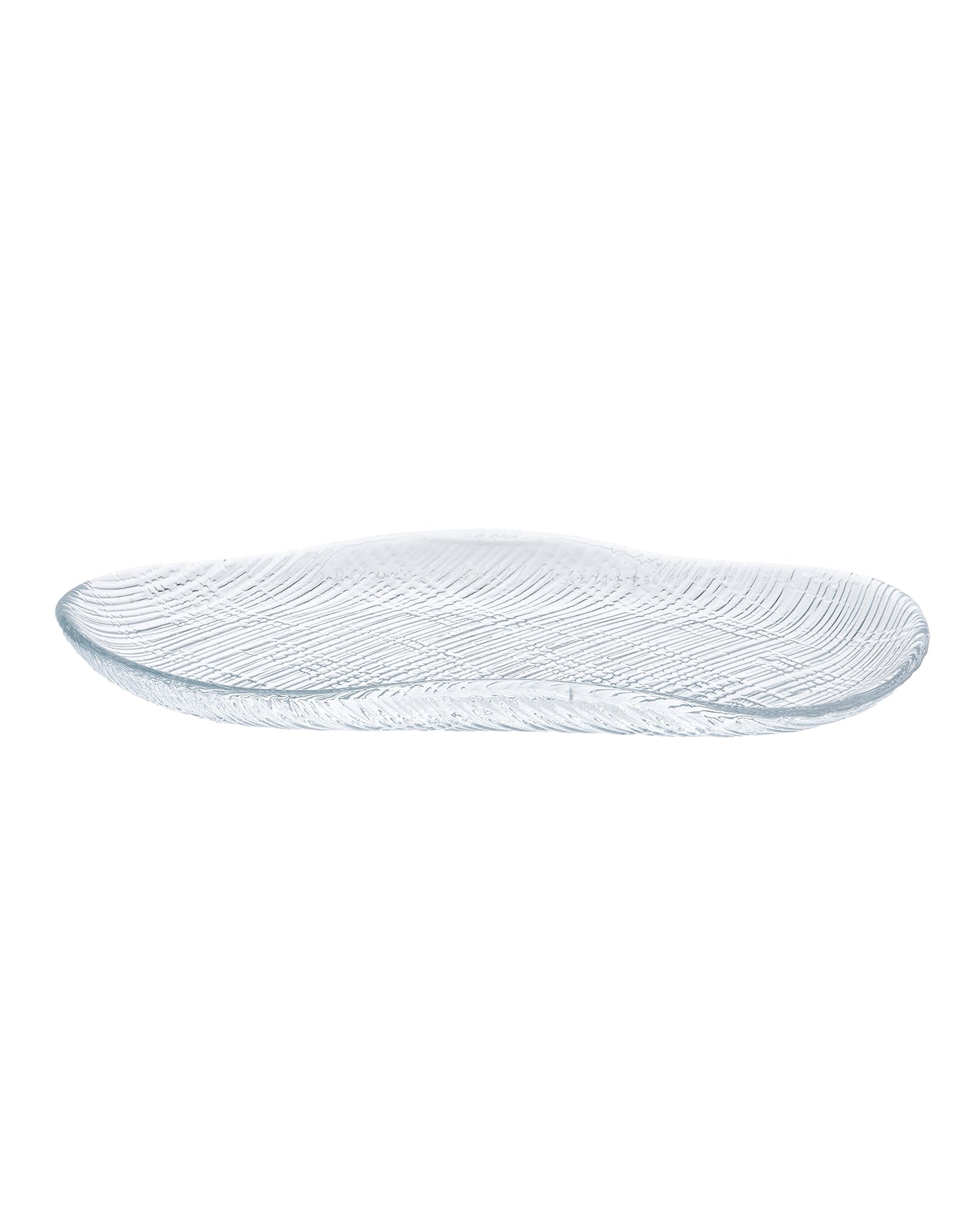 Clear Glass Oval Serving Platter - Modern Tableware Design