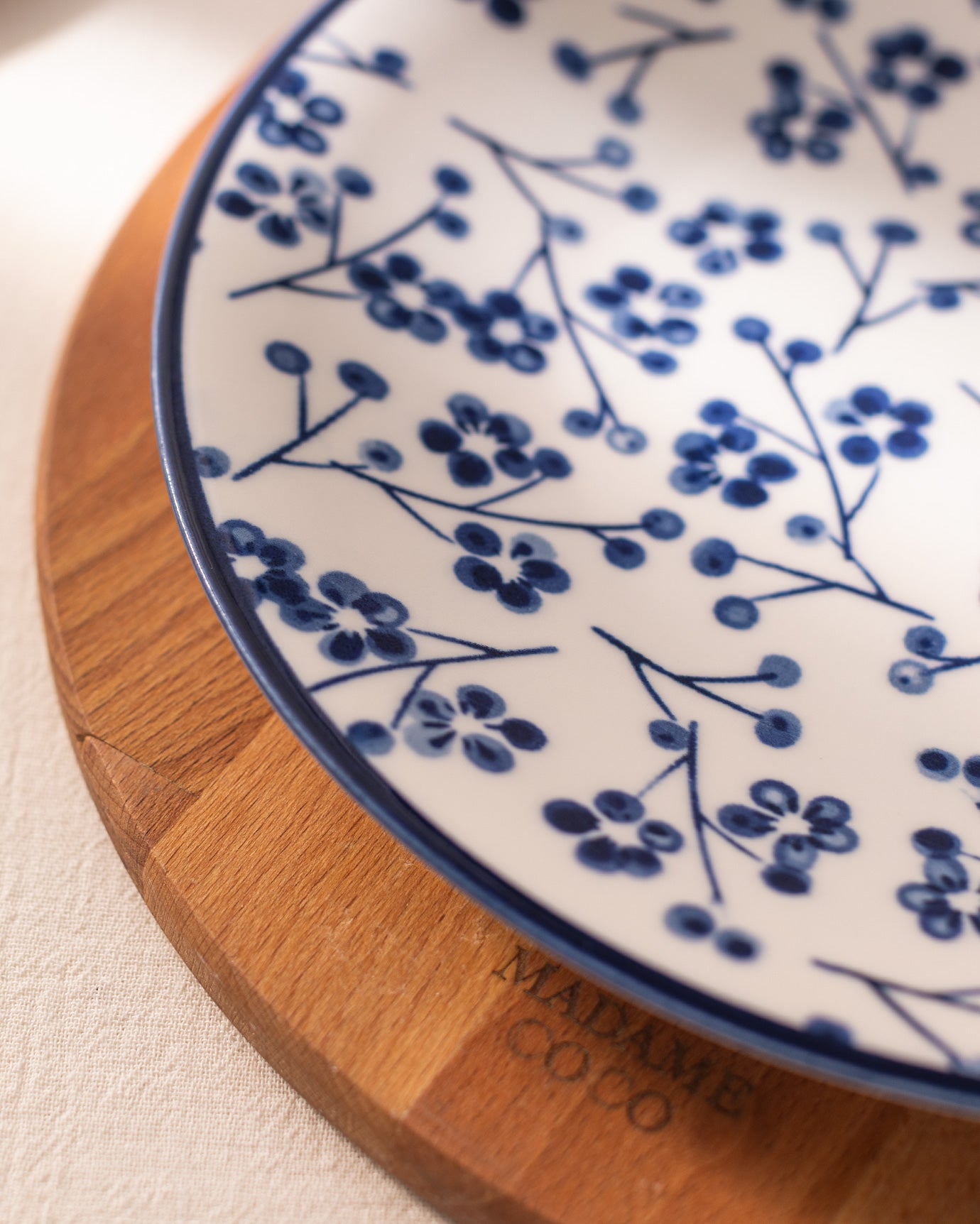 Assiette de service Ange Rêve Bleu Élégant 25 cm