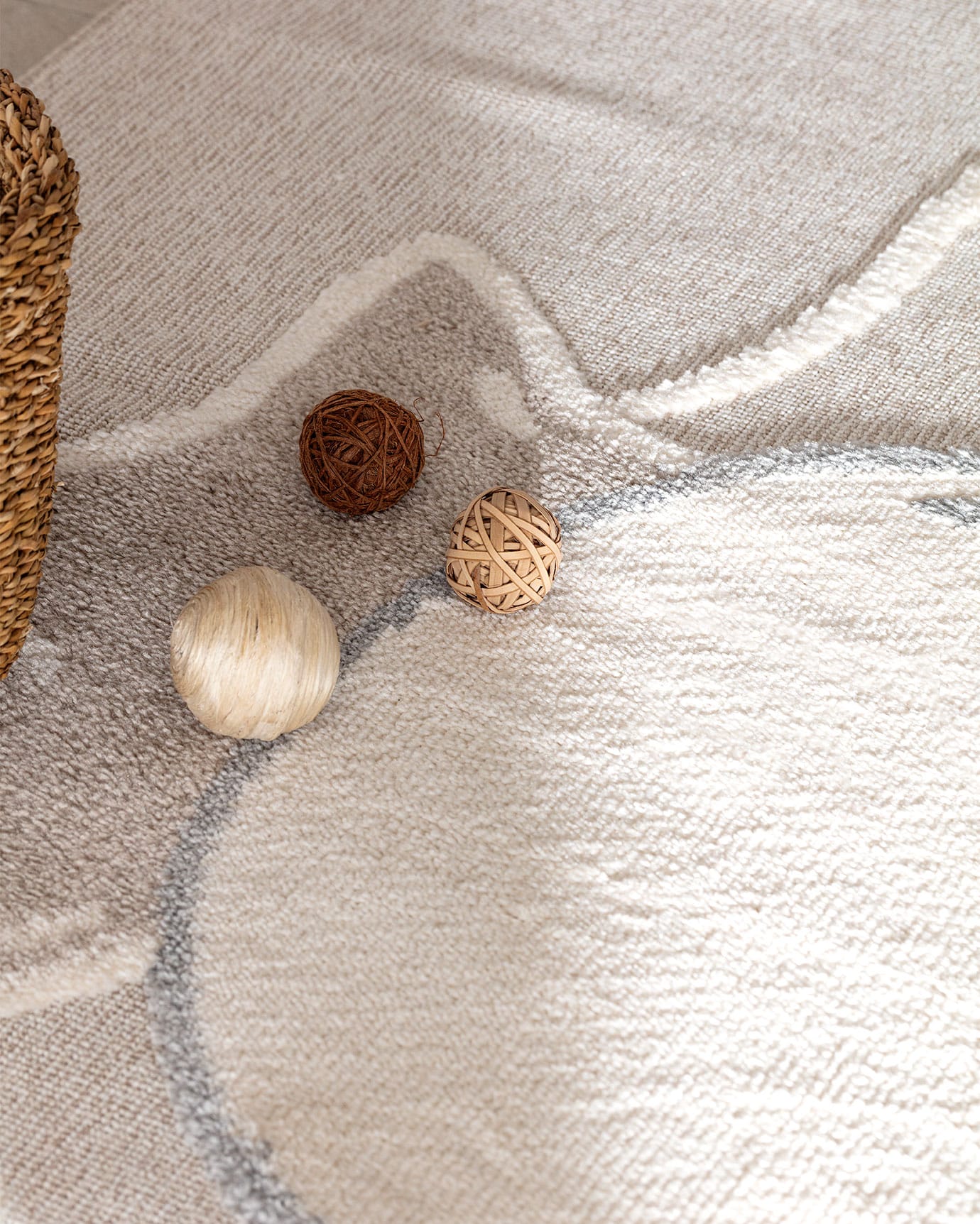 Alfombra de Polipropileno - Beige con Bordes con Flecos