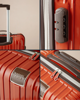 Large Terracotta Hardshell Travel Suitcase - Durable Luggage