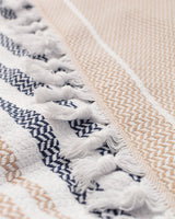 Sheryl Double Bedspread - Beige and Navy