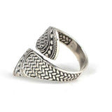 925 Sterling Silver Adjustable Ring - Detailed Cast Design