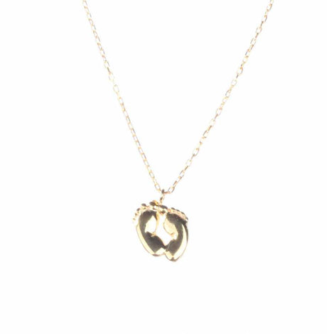 Sterling Silver Baby Foot Necklace - Delicate Keepsake