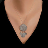 925 Sterling Silver Triple Ottoman Heritage Coin Medallion Necklace