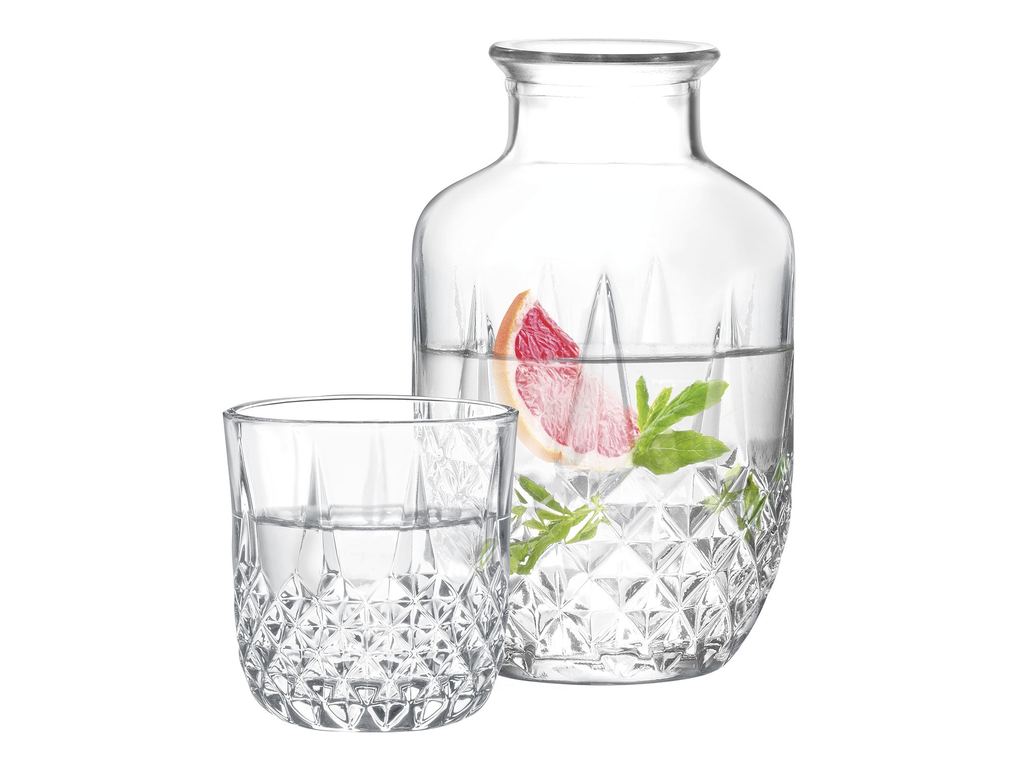 High-Quality Clear Glass Bedside Carafe - Elegant Audrey Design
