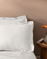 100% Cotton Double Bedspread - Pure White Serenity