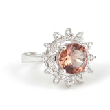 925 Sterling Silver Zultanite Halo Ring - Color-Changing Gemstone