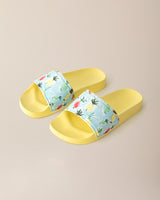 Women's Yellow Fruit Pattern Comfort Slides