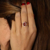 925 Sterling Silver Oval Zultanite Ring with Color-Changing Gemstone