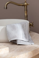 Martha 2-Pack TENCEL Cotton Blend Hand Towels - Light Gray
