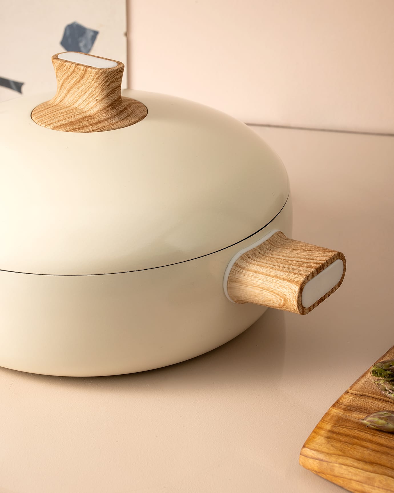 28 cm White Cooking Pot - Durable Everyday Kitchen Cookware