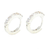 Sterling Silver Eight-Stone Cartilage Earring - Dainty Zircon Stud