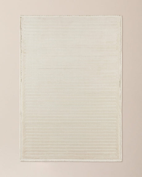 Petite Bone White Area Rug - Small Accent Mat for Cozy Spaces