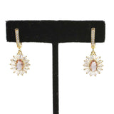 Delicate 925 Sterling Silver Zultanite & Baguette Drop Earrings