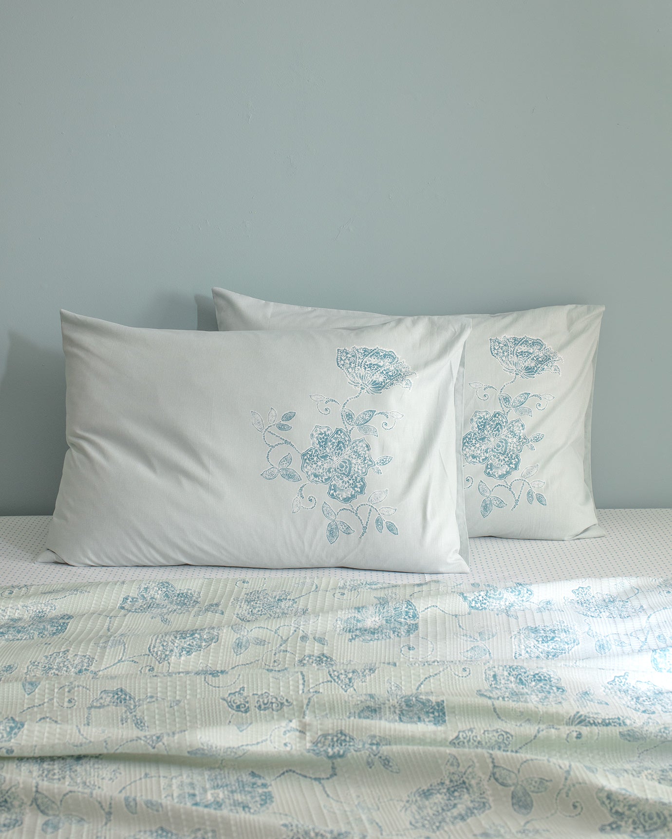 Cotton Lyocell Blend King Pique Set - Ecocell Printed Design