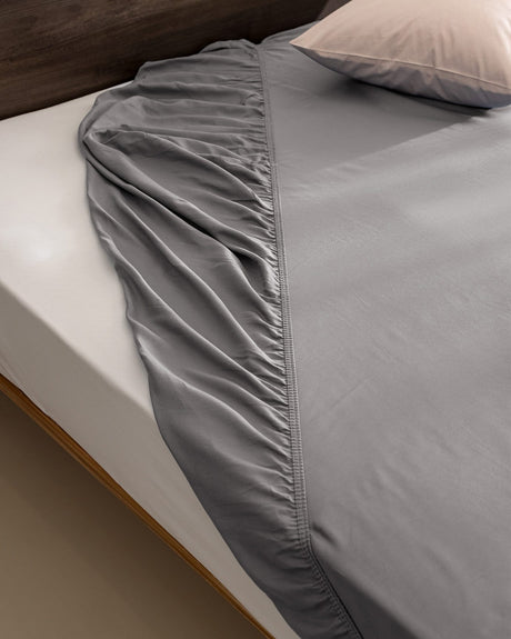 Luxury 100% Cotton Sateen Fitted Sheet - Twin Size Bedding