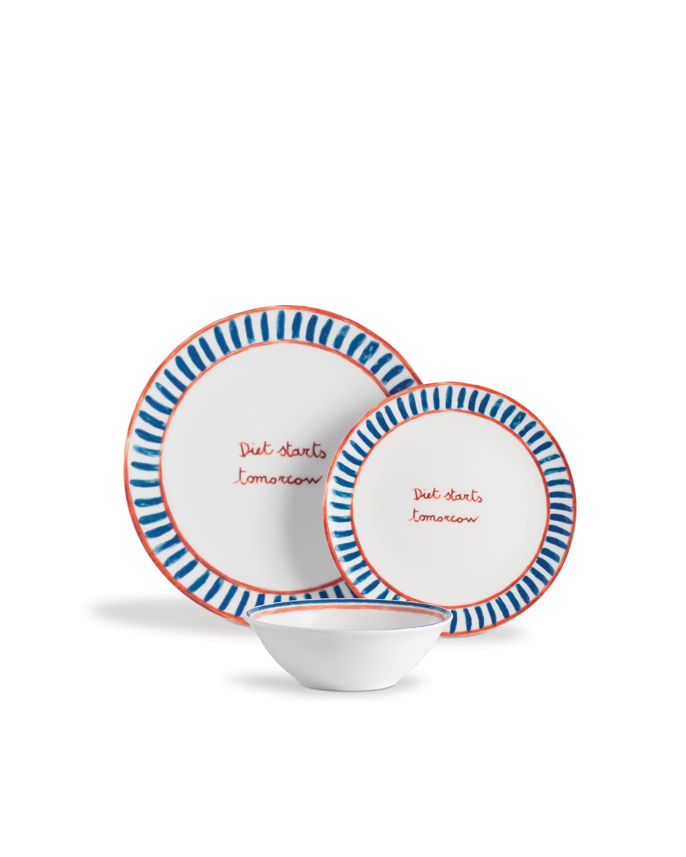 New Bone 2-Person Dinner Set - Vibrant Formulaire Pattern