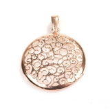 Elegant 925 Sterling Silver Filigree Openwork Pendant Charm