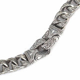 Oxidized Sterling Silver Men's Bracelet - Ottoman Scroll Motif