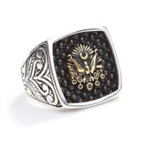 Sterling Silver Men's Ring - Ottoman Coat of Arms Engraving