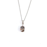Premium 925 Sterling Silver Oval Mystic Topaz Necklace