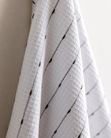 Soft Cotton Face Towel - White and Gray