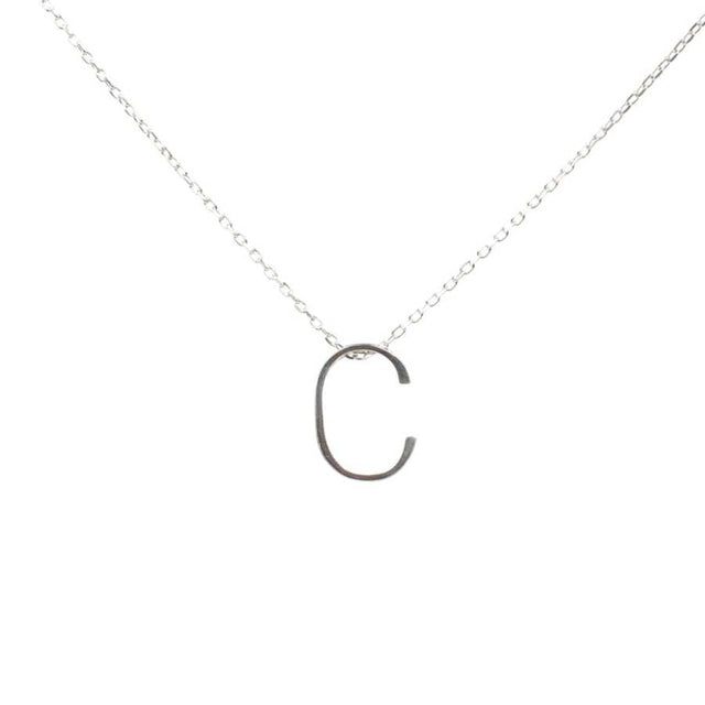 Sterling Silver 3D C Initial Pendant Necklace - Personalized Elegance