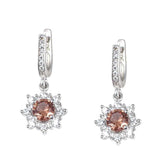 925 Sterling Silver Color-Changing Zultanite Snowflake Earrings