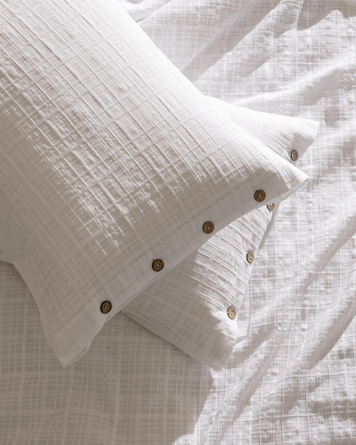 100% Cotton King Size Duvet Cover Set - Lumiere Armure Weave