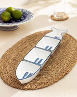 New Bone China 4-Piece Presentation Platter Set - Marine Design