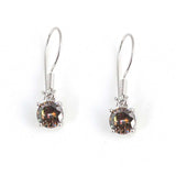 Sterling Silver Round Mystic Topaz Dangle Earrings - Vibrant Gemstone