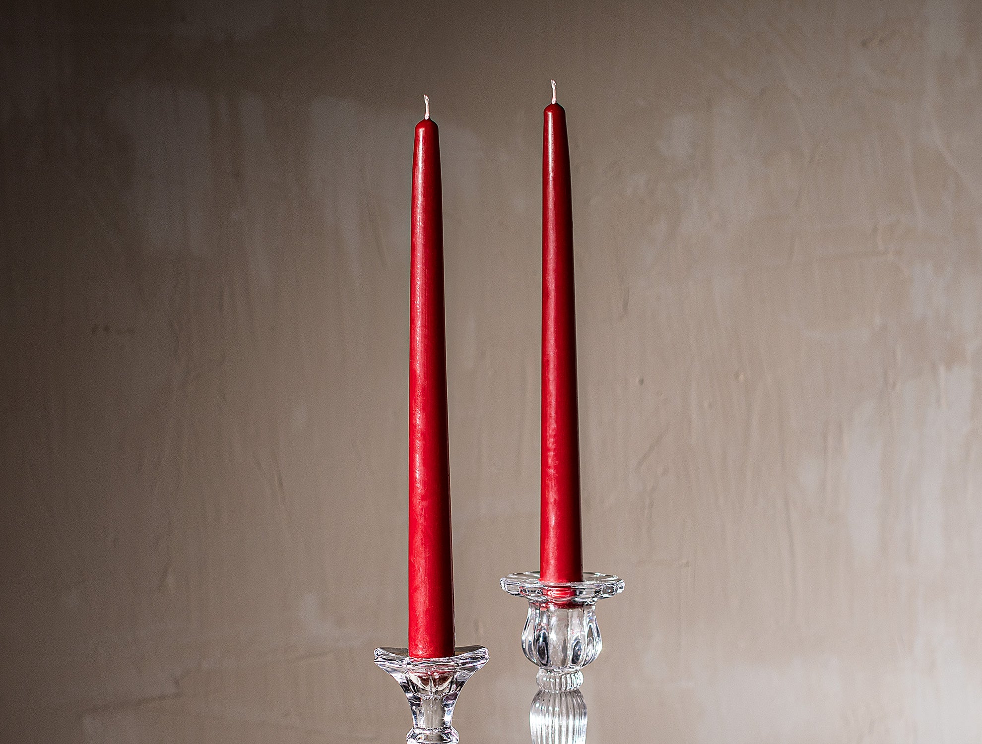 Red Taper Candle Set - 25 cm Height