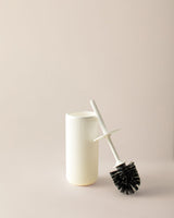 Elegant Soft Ecru Bathroom Toilet Brush with Holder
