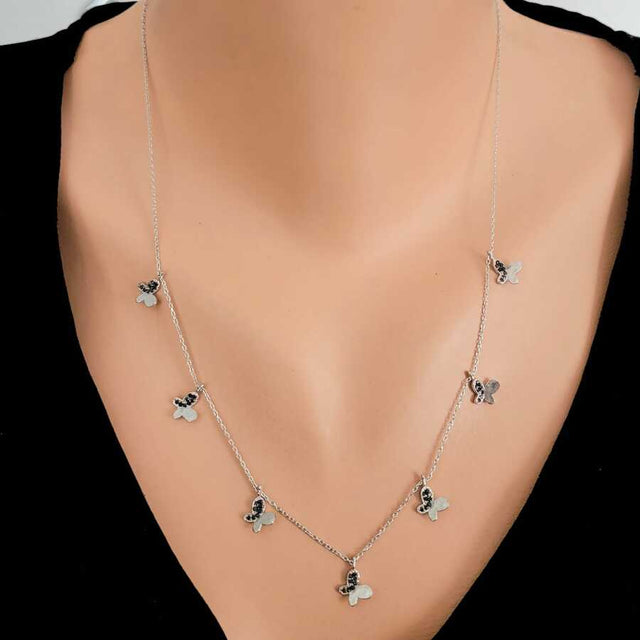 Professional 925 Sterling Silver Tiny Butterfly Necklace