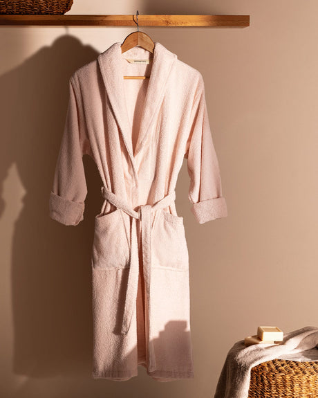 Luxurious Women's 100% Cotton Shawl Collar Bathrobe