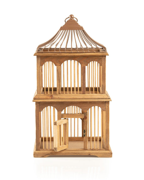 Bamboo Decorative Bird Cage - Brigitte Rustic Home Accent