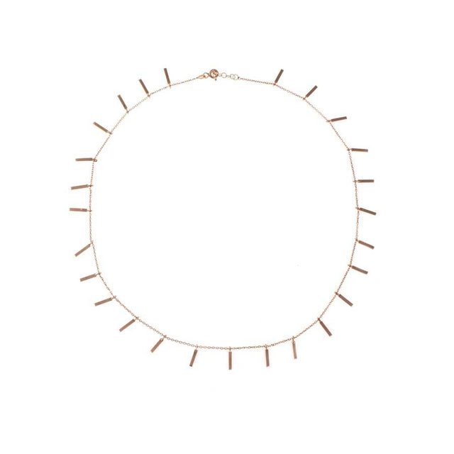 925 Sterling Silver Minimalist Dangle Bar Pendant Necklace