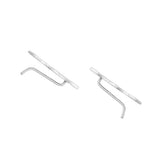 Sterling Silver Tiny Squares Earcuff Earring - Modern Design