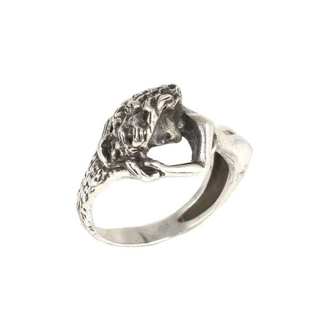 925 Sterling Silver Empowering Woman Figure Statement Ring