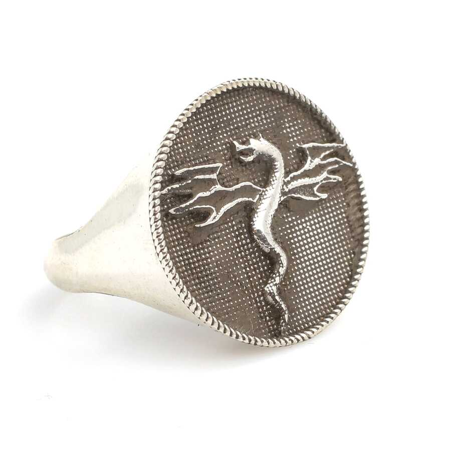 Prsten z 925 stříbra s drakem – mytologický unisex design