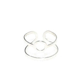 925 Sterling Silver Adjustable Round Ring - Versatile Minimalist