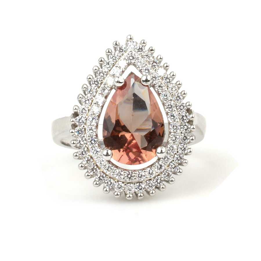 Premium 925 Sterling Silver Zultanite Teardrop Ring