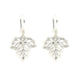 925 Sterling Silver Earrings - Plane Leaf Filigree Design