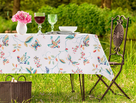 Violet PVC Tablecloth - Spill-Proof & Easy Clean Dining Decor