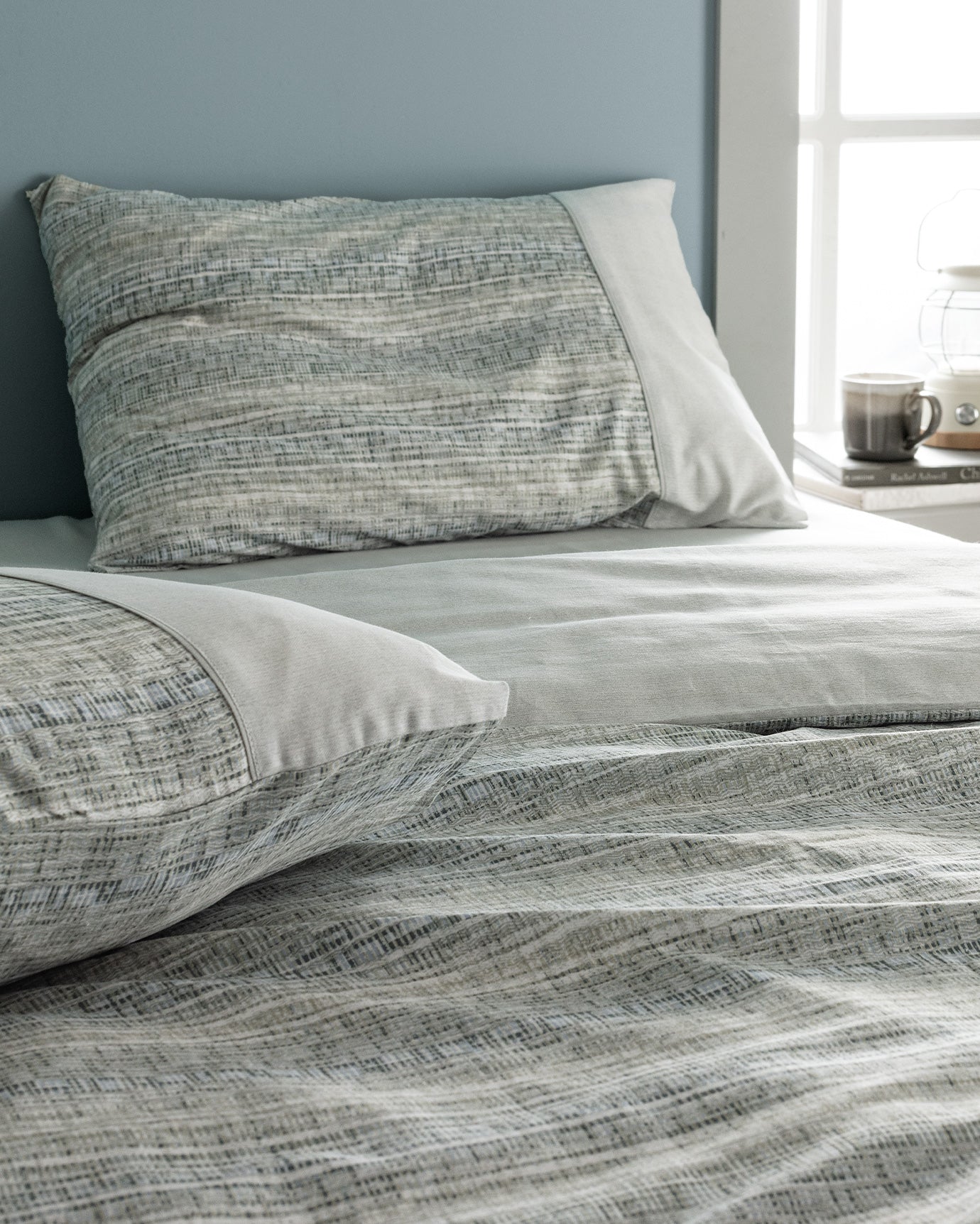 100% Cotton Double Size Duvet Cover Set - Crepe Printed Design