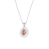 925 Sterling Silver Zultanite & Zircon Teardrop Necklace