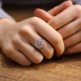 925 Sterling Silver Baguette Zircon Ring - Contemporary Round Design