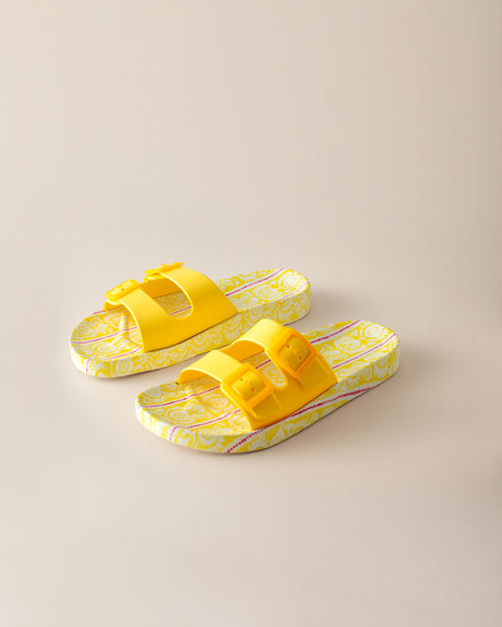 Women's Yellow Benoit Style Comfort Slide Slipper